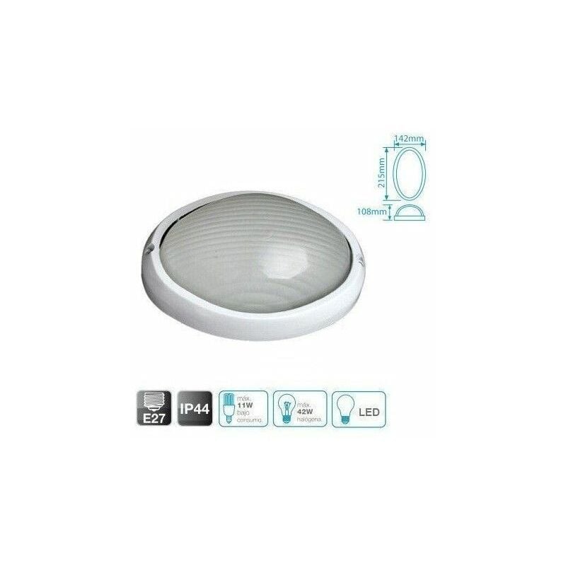 foto del prodotto applique semi ovale in alluminio e27 ip44 gsc 0700454