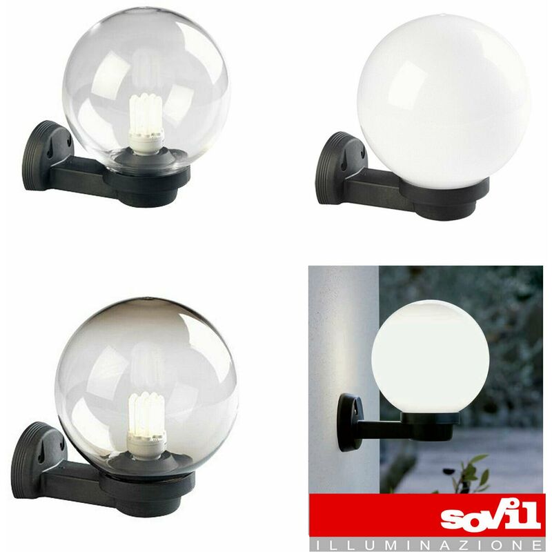 foto del prodotto applique sf. opale d.20 e27 linea globo nero