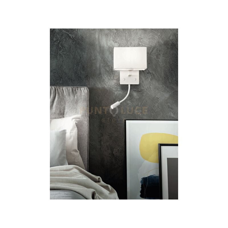 foto del prodotto applique shadow led 3w 1 luce e27 bianco con paralume