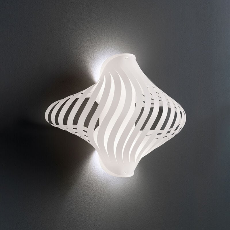 foto del prodotto applique shell helios 1 luce in polilux bianco made in italy