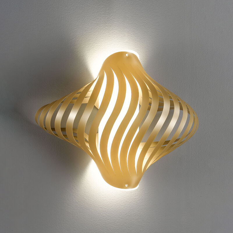 foto del prodotto applique shell helios 1 luce in polilux oro made in italy