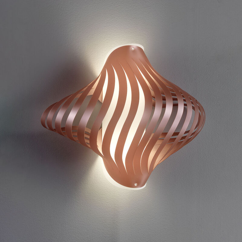 foto del prodotto applique shell helios 1 luce in polilux rame made in italy