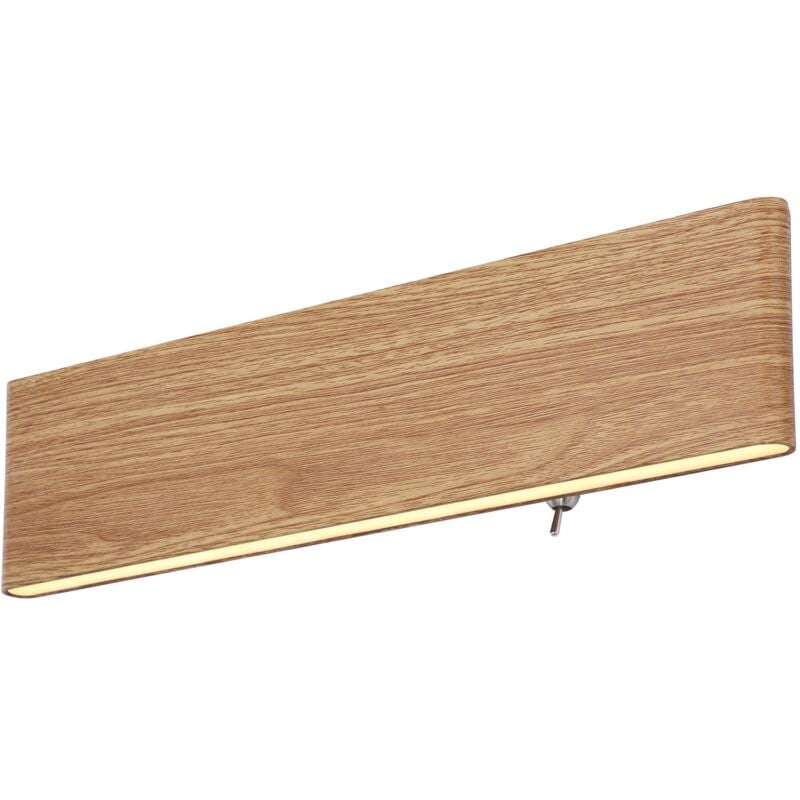foto del prodotto applique siegfried in metallo effetto legno