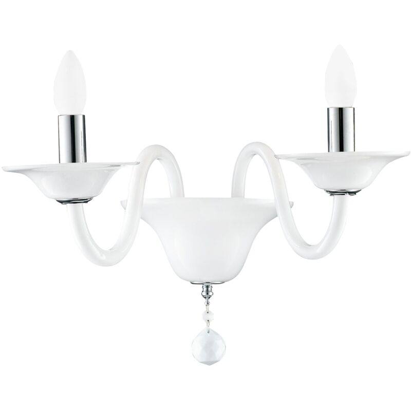 foto del prodotto applique soffio in vetro bianco 