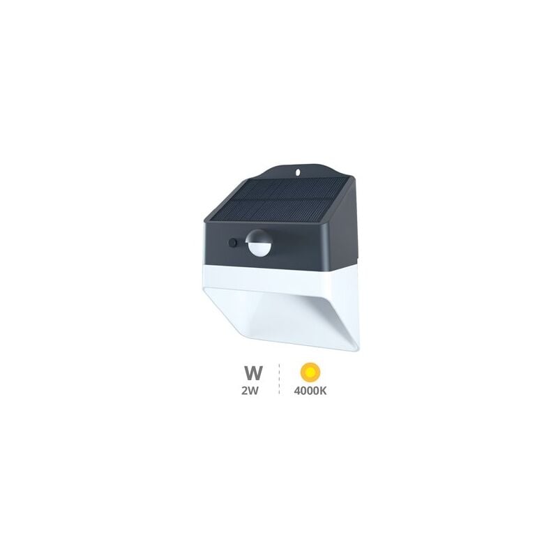 foto del prodotto applique solare a led senise con sensore di movimento e crepuscolare, 2w, 4000k