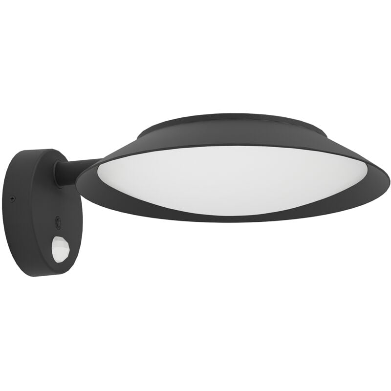 foto del prodotto applique solare esterno contemporaneo cerrisi policarbonato nero e bianco led