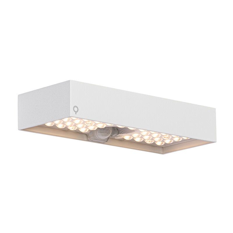 foto del prodotto applique solare kayo moderno plastico bianco allungato non sostituibile led max. 1 x 6 watt qazqa