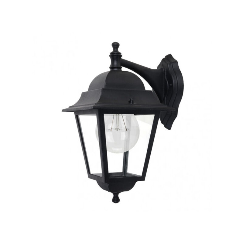 foto del prodotto applique spica in alluminio per esterni 1xe27 nero ip44 42x28x21,5 cm