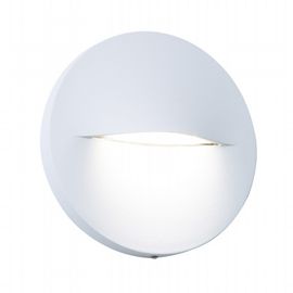 foto del prodotto applique tonda in alluminio pressofuso con diffusore satinato luce naturale grafite