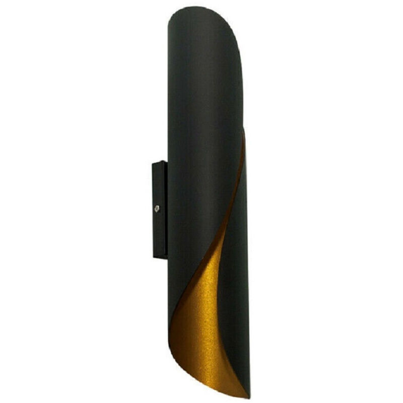 foto del prodotto applique ultra moderno spirale doppia emissione da parete lampada attacco g9 e31 nero trade shop traesio