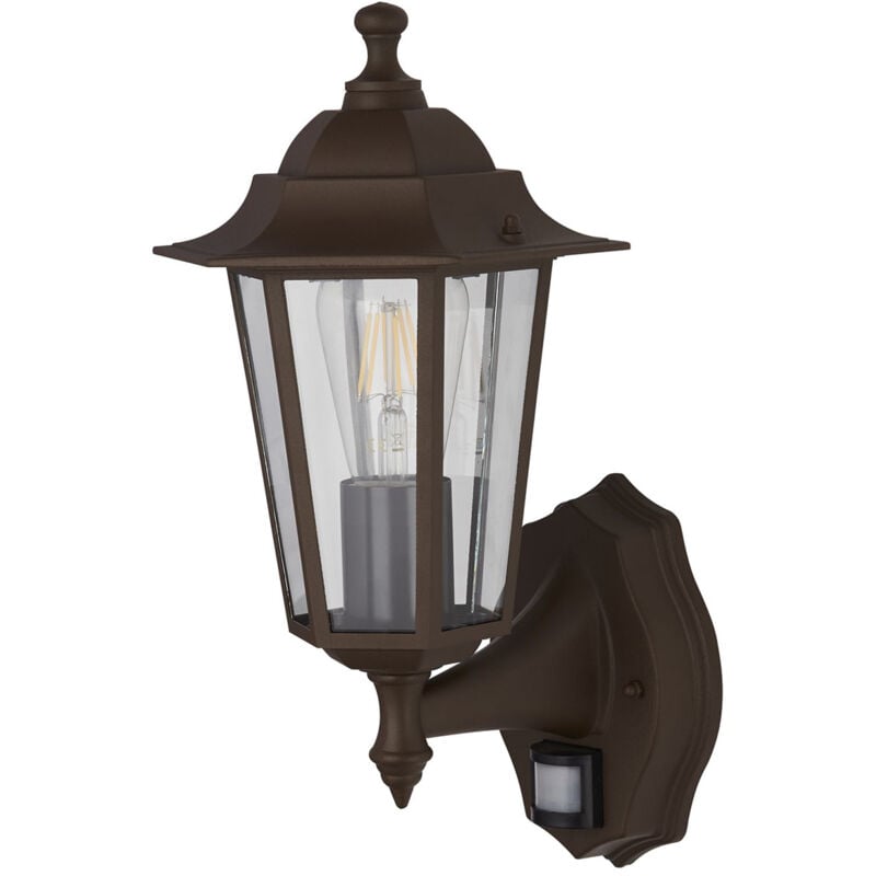 foto del prodotto applique vintage dec alex acciaio marrone vetro trasparente 1 luce e27