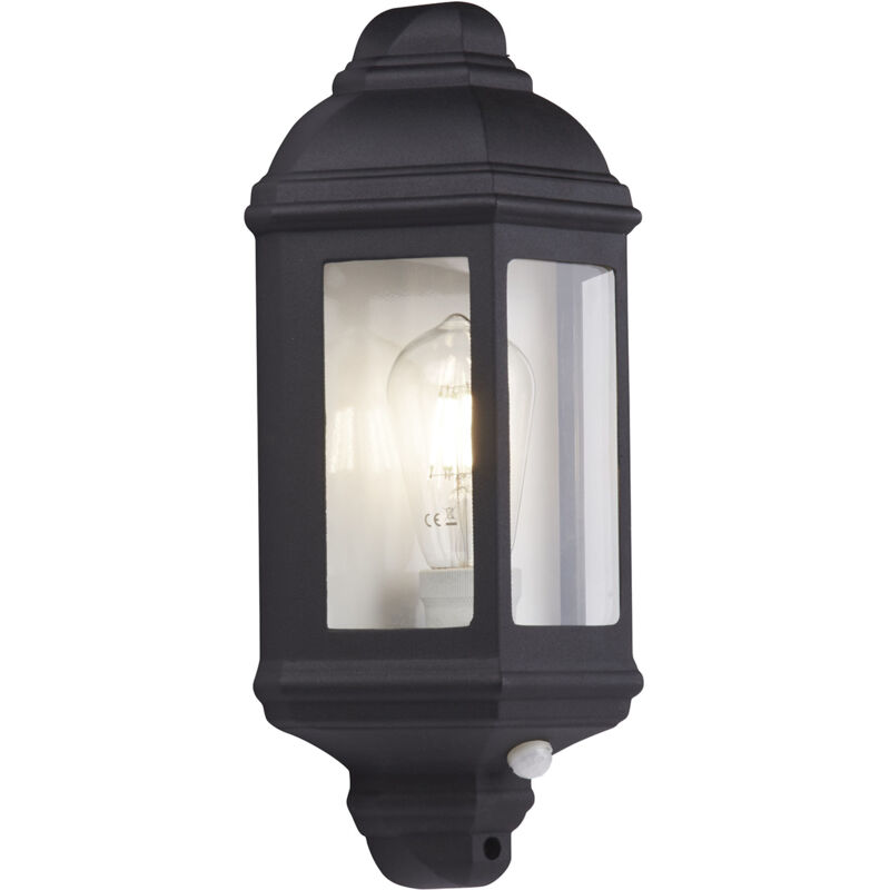 foto del prodotto applique vintage dec maine alluminio bianco vetro nero 1 luce e27