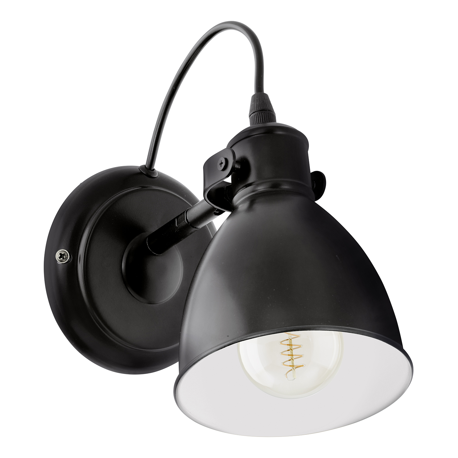 foto del prodotto applique vintage priddy acciaio nero 1 luce e27