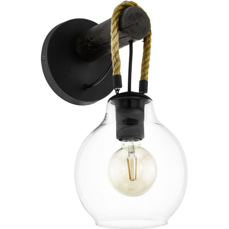 foto del prodotto applique vintage roding acciaio nero 1 luce e27