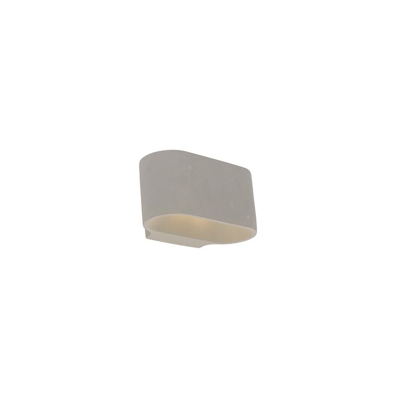 foto del prodotto appliques arles rustico pietra calcestruzzo grigio ovale max. 1 x watt qazqa
