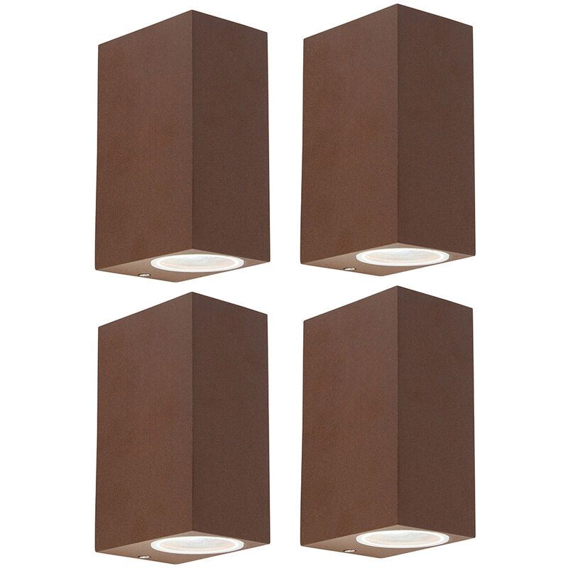 foto del prodotto appliques baleno - industriale - alluminio - ruggine - allungato max. 2 x watt - qazqa