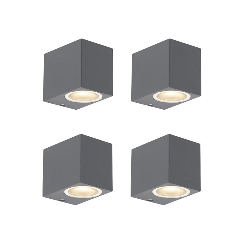 foto del prodotto appliques baleno moderno alluminio grigio scuro allungato max. 1 x watt qazqa