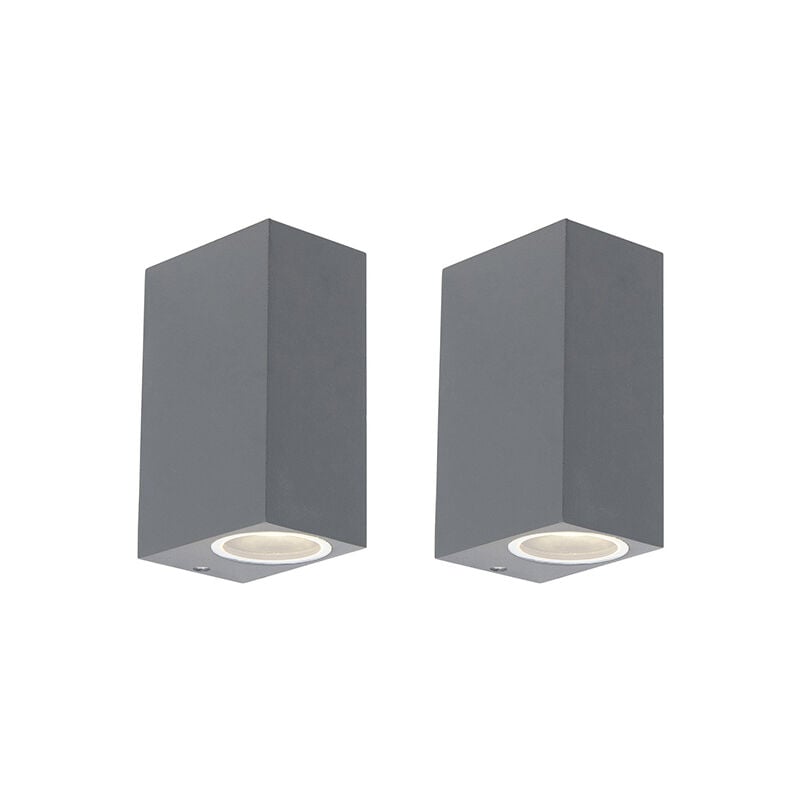 foto del prodotto appliques baleno moderno alluminio grigio scuro allungato max. 2 x watt qazqa