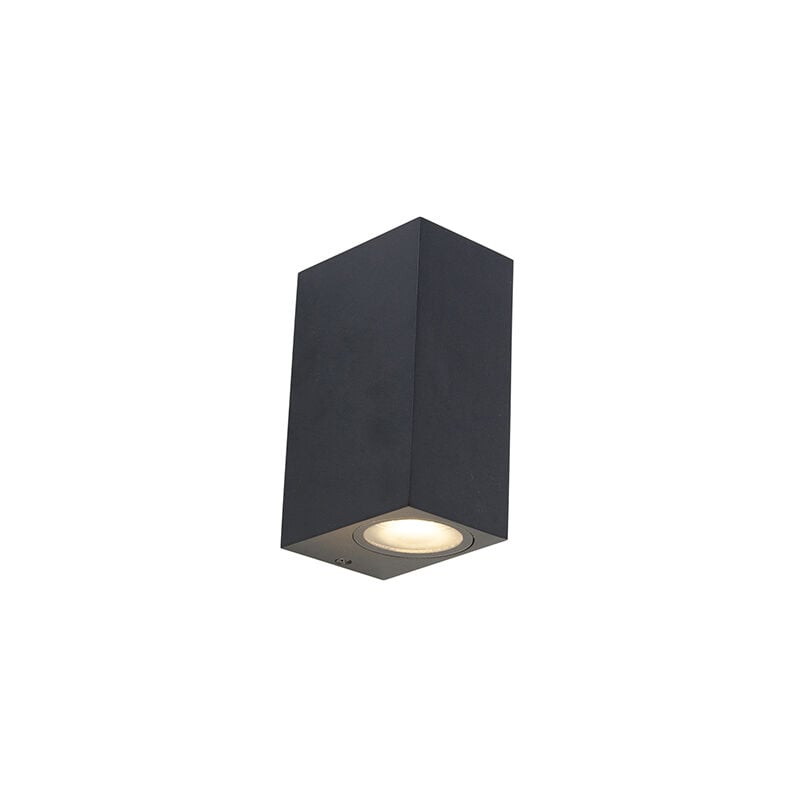foto del prodotto appliques baleno moderno alluminio nero allungato gu10 max. 6 x 4.7 watt qazqa