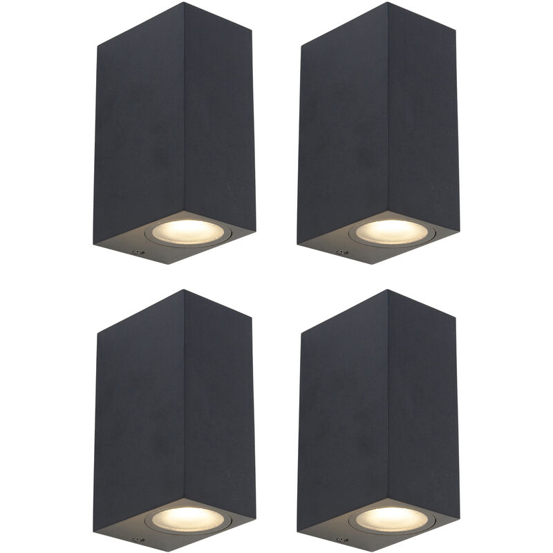 foto del prodotto appliques baleno moderno alluminio nero allungato max. 2 x watt qazqa