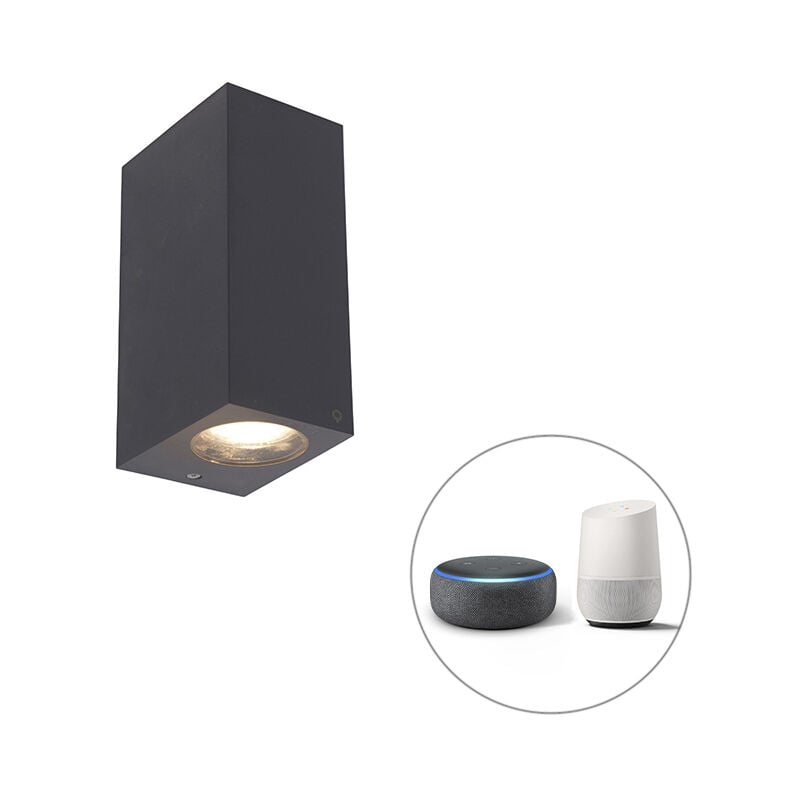 foto del prodotto appliques baleno moderno plastico grigio allungato gu10 max. 2 x 5 watt qazqa