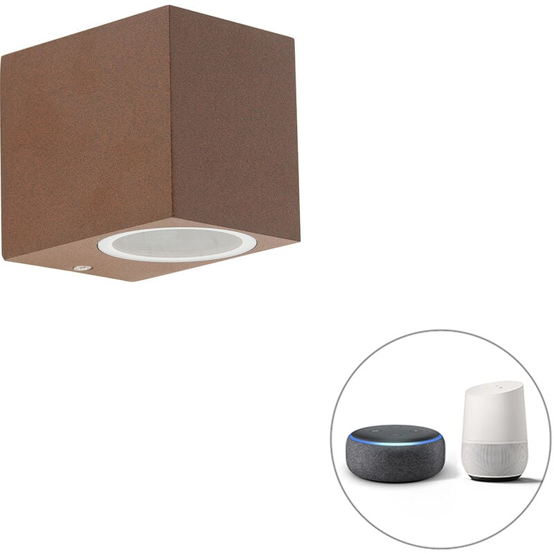 foto del prodotto appliques baleno rustico alluminio ruggine allungato gu10 max. 1 x 4.5 watt qazqa