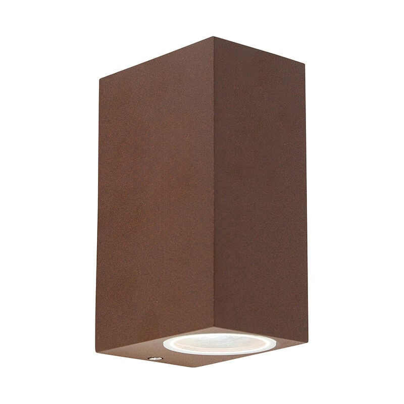 foto del prodotto appliques baleno rustico alluminio ruggine allungato max. 2 x watt qazqa