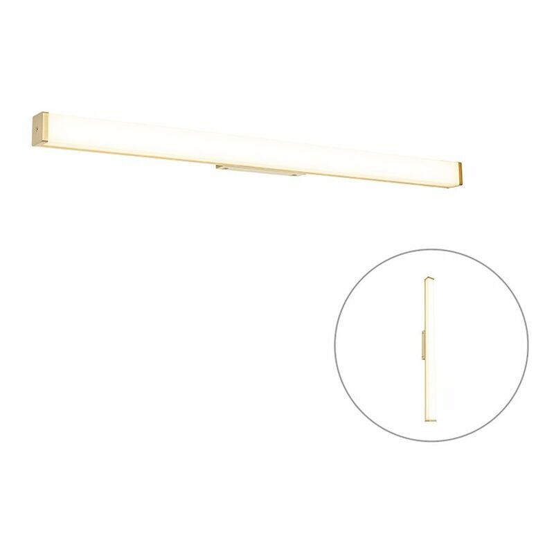 foto del prodotto appliques cascada - moderno - plastico,alluminio - oro/ottone - oblungo (non sostituibile) led max. 3 x 5.4 watt - qazqa