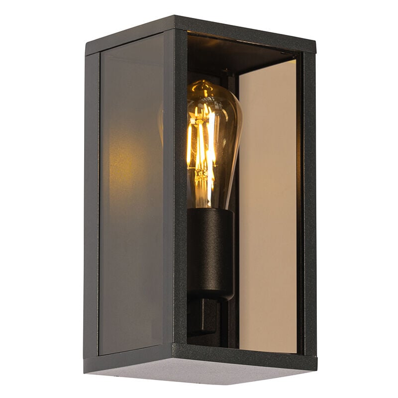 foto del prodotto appliques charlois moderno alluminio,vetro bronzo nero allungato max. 1 x watt qazqa