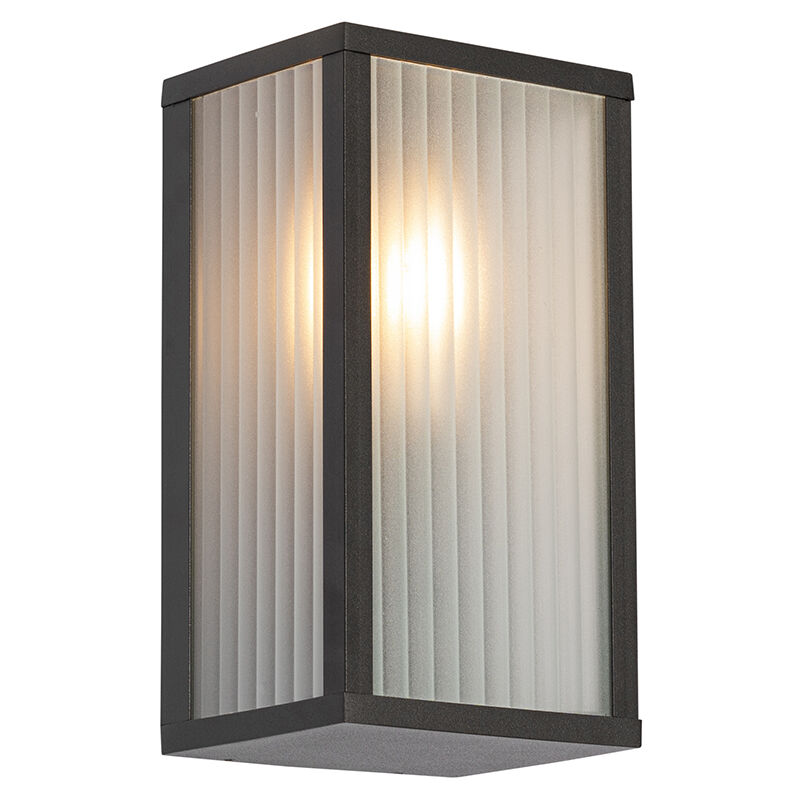 foto del prodotto appliques charlois moderno alluminio,vetro nero allungato max. 1 x watt qazqa