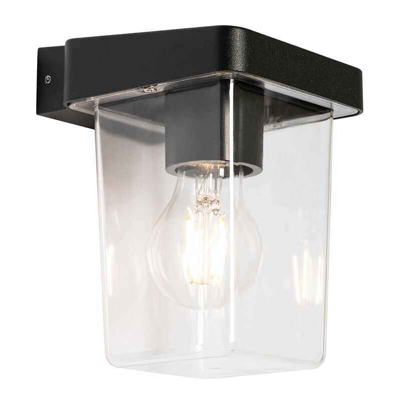 foto del prodotto appliques chimay moderno alluminio,plastico nero allungato max. 1 x watt qazqa
