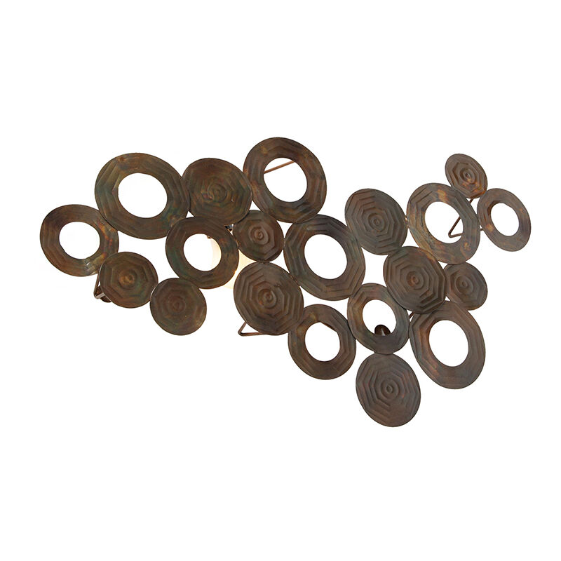 foto del prodotto appliques circles art d co acciaio rame tondo max. 1 x watt qazqa