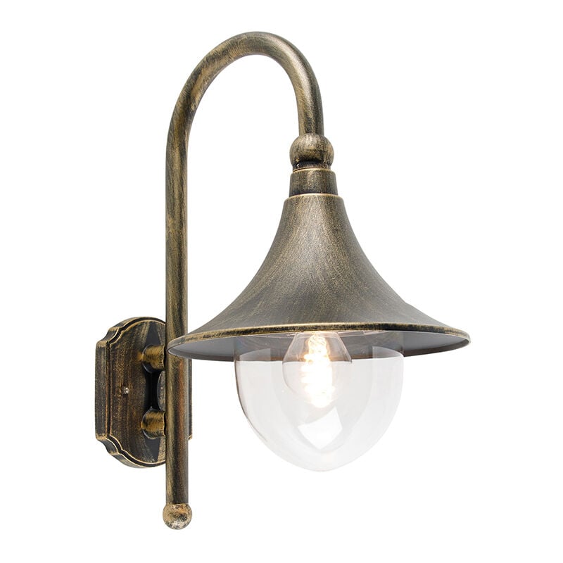foto del prodotto appliques daphne classico alluminio,plastico oro ottone tondo e27 max. 1 x 4.9 watt qazqa