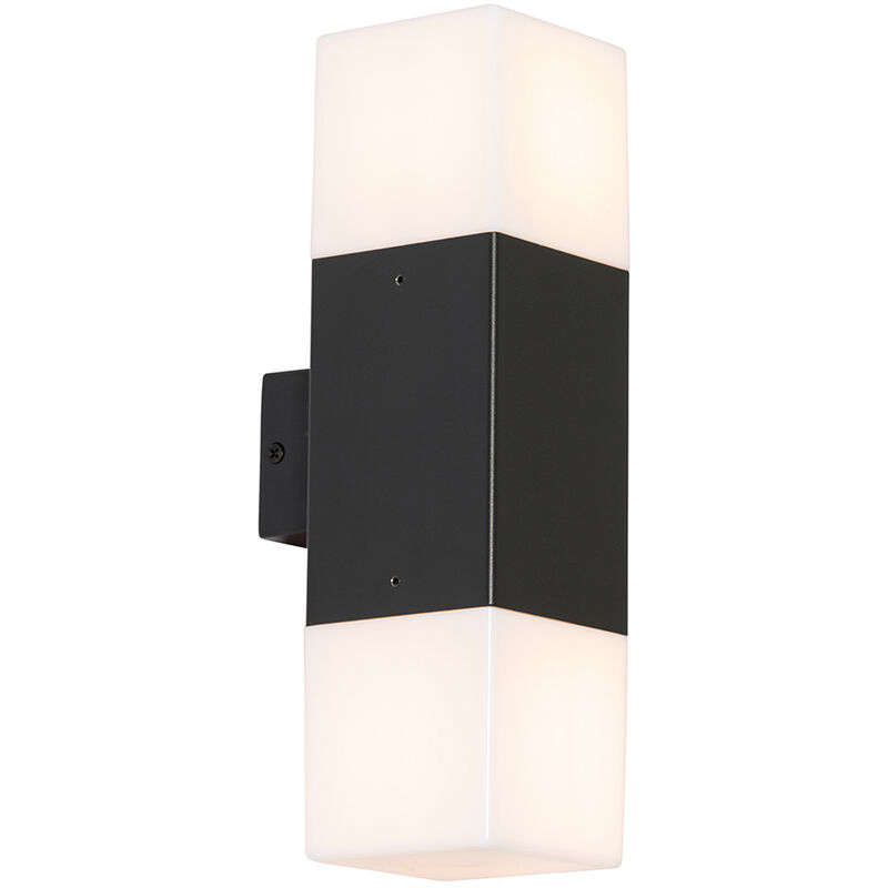 foto del prodotto appliques denmark moderno plastico,alluminio bianco nero oblungo max. 2 x watt qazqa