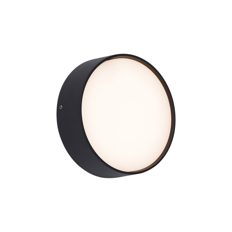foto del prodotto appliques dop moderno alluminio,plastico nero bianco tondo non sostituibile led max. 1 x 10 watt qazqa