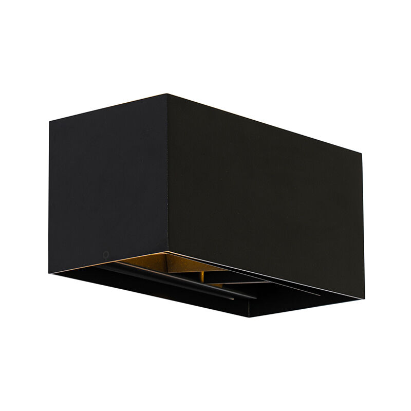 foto del prodotto appliques edwin moderno alluminio,acciaio nero allungato max. 2 x watt qazqa