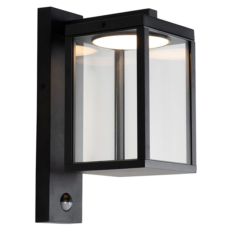 foto del prodotto appliques ferdinand moderno alluminio,vetro nero allungato non sostituibile led max. 1 x 13 watt qazqa