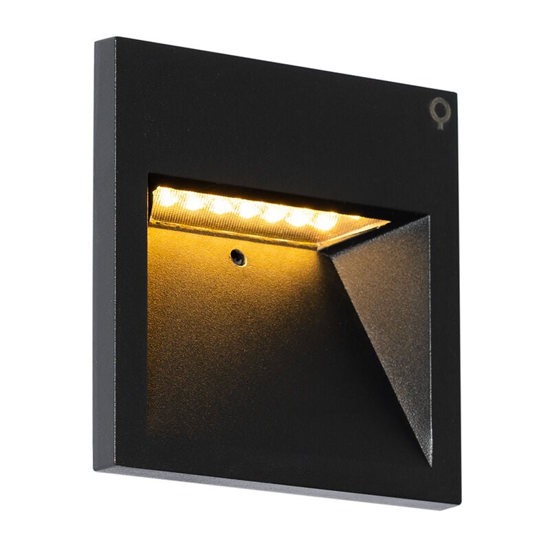 foto del prodotto appliques gem - moderno - alluminio,vetro - nero - quadrato non sostituibile led max. 1 x 2.7 watt - qazqa