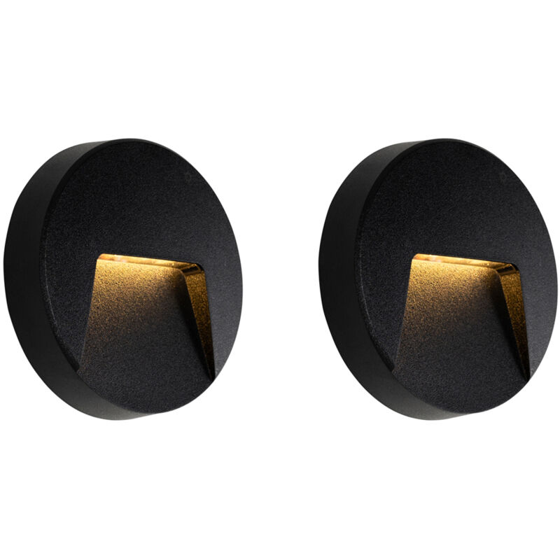 foto del prodotto appliques gem moderno plastico nero tondo non sostituibile led max. 1 x 3 watt qazqa