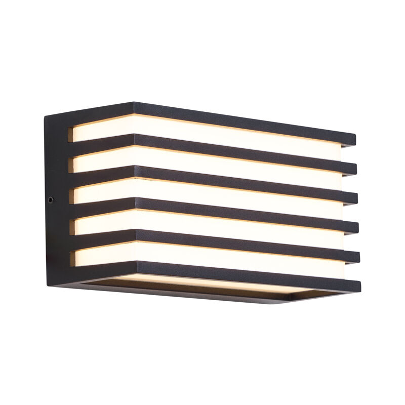 foto del prodotto appliques jail moderno alluminio,plastico nero bianco allungato non sostituibile led max. 1 x 10.2 watt qazqa