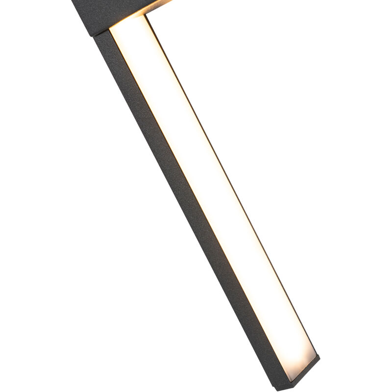 foto del prodotto appliques jamal moderno alluminio,plastico nero oblungo non sostituibile led max. 1 x 9 watt qazqa