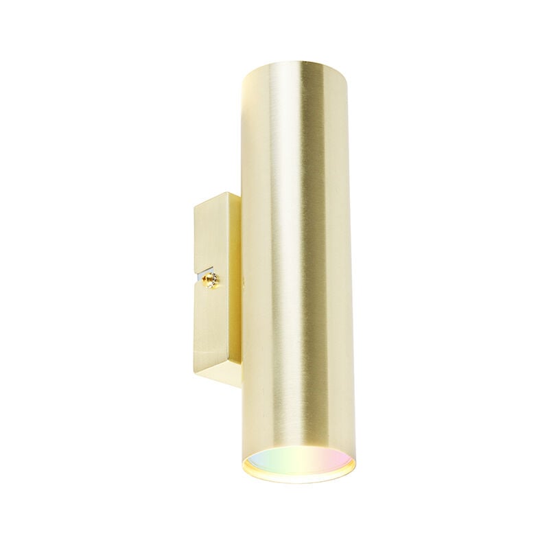 foto del prodotto appliques jeana moderno acciaio ottone oblungo gu10 max. 2 x 4.5 watt qazqa