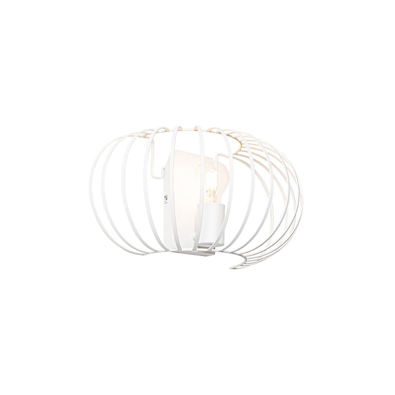 foto del prodotto appliques johanna design acciaio bianco tondo max. 1 x watt qazqa