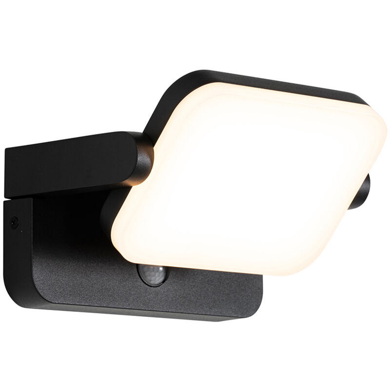 foto del prodotto appliques kamile moderno alluminio,plastico nero allungato non sostituibile led max. 1 x 12 watt qazqa