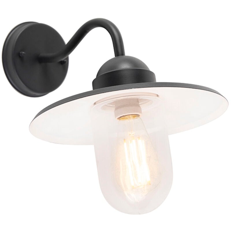 foto del prodotto appliques kansas rustico alluminio,vetro grigio scuro tondo sfera e27 max. 1 x 4.9 watt qazqa