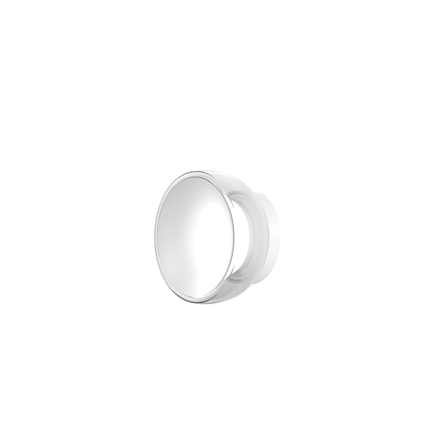 foto del prodotto appliques lampade da parete drum metallo bianco vetro 1 luce led 8w calda