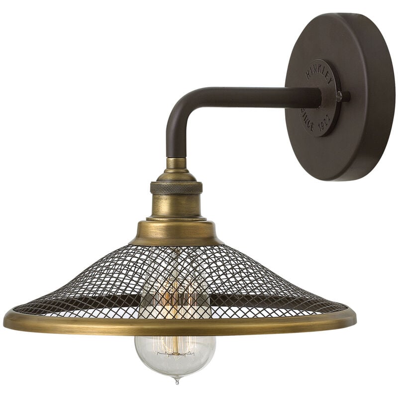foto del prodotto appliques lampade da parete vintage rigby acciaio bronzo buckeye 1 luce e27