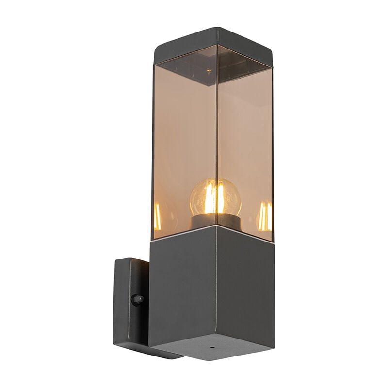 foto del prodotto appliques malios moderno acciaio inossidabile,plastico bronzo grigio scuro allungato max. 1 x watt qazqa
