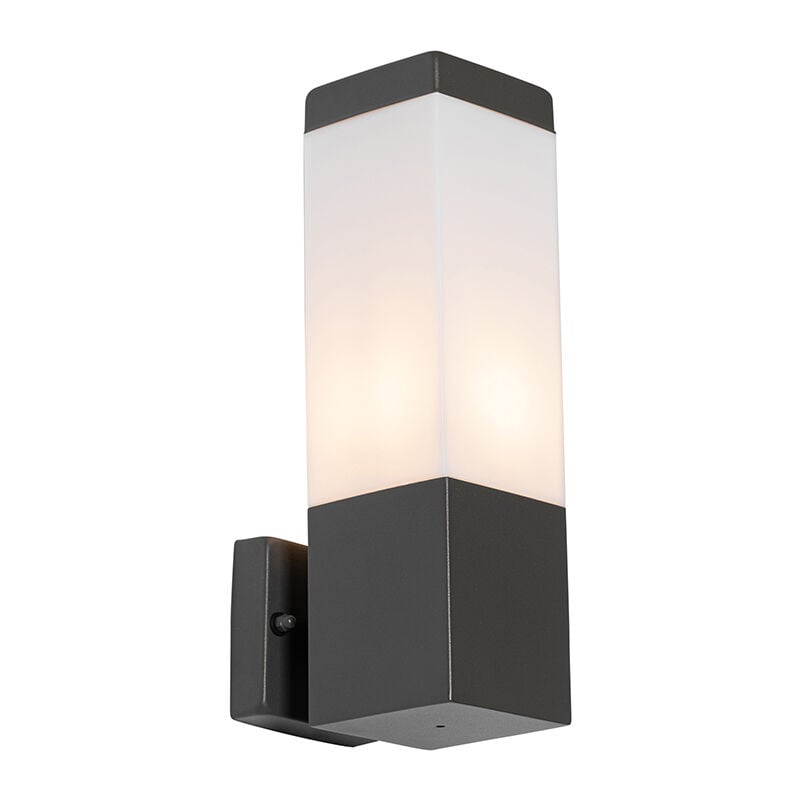 foto del prodotto appliques malios moderno acciaio inossidabile,plastico grigio scuro bianco allungato max. 1 x watt qazqa