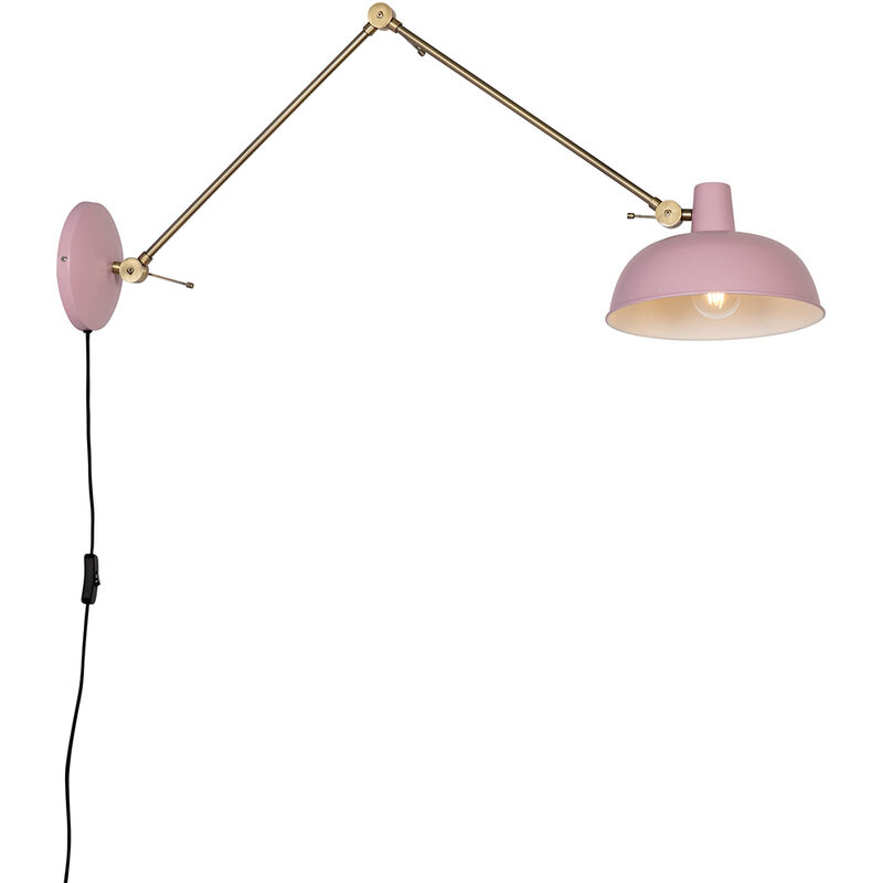 foto del prodotto appliques milou retr acciaio rosa bronzo oblungo max. 1 x watt qazqa